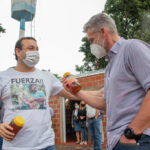 Herrera Ahuad visitó a Joselo Schuap en el hospital Madariaga